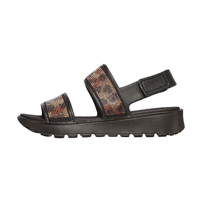 (W) Skechers Foamies: Footsteps 'Lightweight Casual Sandal Black'