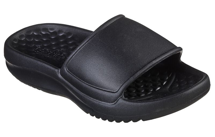 Lookbook Skechers Foamies 輕質舒適運動拖鞋 女款 黑色