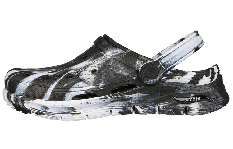 (Women) Skechers Foamies Arch Fit 'Black White' 111403-WBK