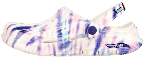 (Women) Skechers Foamies Arch Fit 'Hippie Mania White Purple' 111384-WPUR (Women) Skechers Foamies Arch Fit 'Hippie Mania White Purple' 111384-WPUR