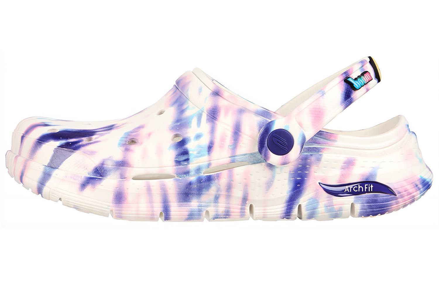 (Women) Skechers Foamies Arch Fit 'Hippie Mania White Purple' 111384-WPUR
