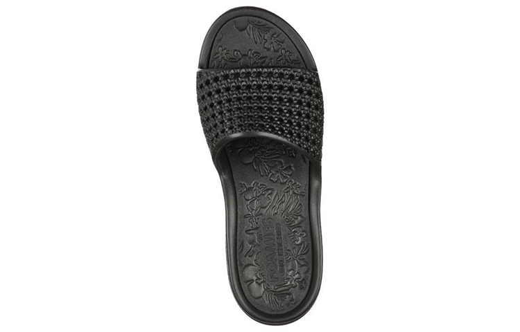 Shop Skechers Foamies Arch Fit Ascend-Darling 運動休閒拖鞋 女款 全黑色