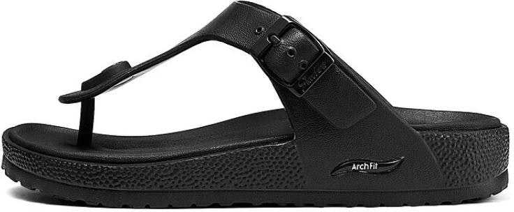 women-skechers-flip-flops-all-black-111603-bbk