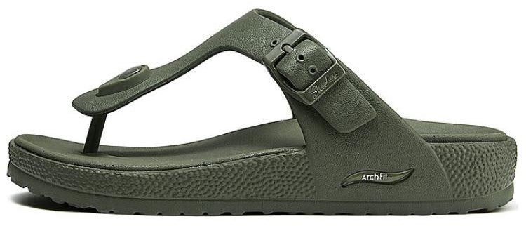 women-skechers-slide-olive-green-comfort-111603-olv