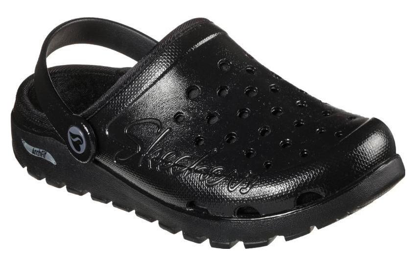 Lookbook (Women) Skechers Foamies Arch Fit Footsteps-Pixie Dust 'All Black' 111370-BBK