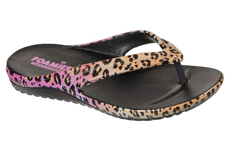 Lookbook Skechers Foamies: Bay Breeze-Wild Kitten 女款黑色人字拖鞋