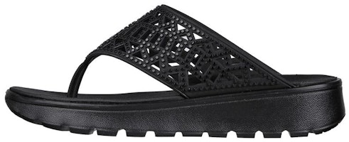 (Women) Skechers Foamies Footsteps 'She's Cute All Black' 111096-BBK (Women) Skechers Foamies Footsteps 'She's Cute All Black' 111096-BBK