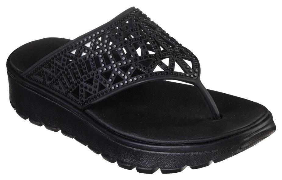 Lookbook (W) Skechers Foamies Footsteps 'Ella es Linda Todo Negro'. 111096-BBK