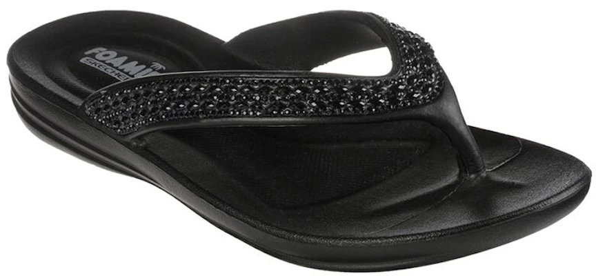 (Women) Skechers Foamies Glitzy 'Black' 111224-BBK Lookbook (Women) Skechers Foamies Glitzy 'Black' 111224-BBK