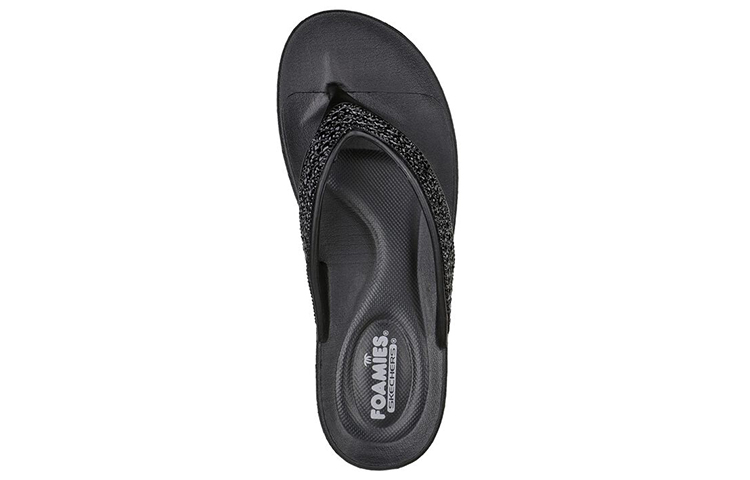 Shop (Women) Skechers Foamies Glitzy 'Black' 111224-BBK