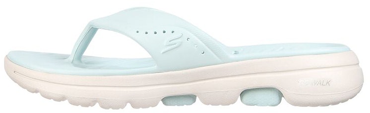 women-skechers-foamies-go-walk-white-blue-comfort-thong-sport-slide-111289-mnt