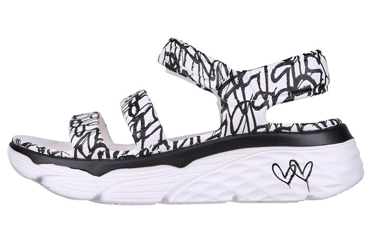 (Women) Skechers Foamies Max Cushioning 'About Love Black and White' 111323-WBK