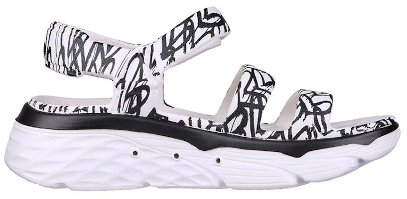 (Women) Skechers Foamies Max Cushioning 'About Love Black and White' 111323-WBK Order (Women) Skechers Foamies Max Cushioning 'About Love Black and White' 111323-WBK