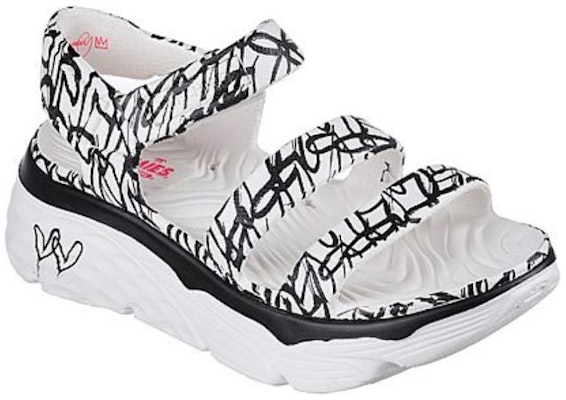 Skechers Foamies Max Cushioning-About Love 厚底涼鞋 女款 黑白 Lookbook Skechers Foamies Max Cushioning-About Love 厚底涼鞋 女款 黑白