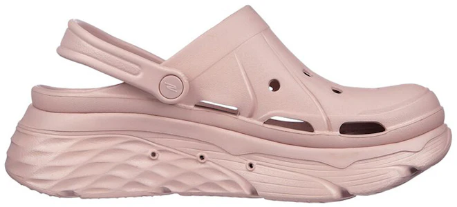 Lookbook Skechers Max Cushioning 泡泡鞋 休閒洞洞涼鞋 女款 粉色