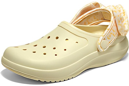 Skechers 馬卡龍 fafa洞洞鞋 防滑 耐磨 運動涼鞋 女款 黃色 Lookbook Skechers 馬卡龍 fafa洞洞鞋 防滑 耐磨 運動涼鞋 女款 黃色