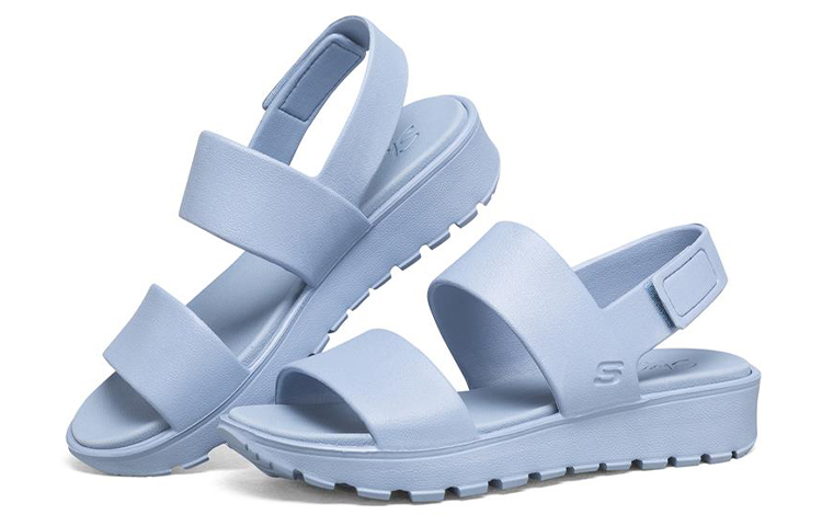 Lookbook (W) Skechers Fußschritt Sandalen Blau 111054-LTBL