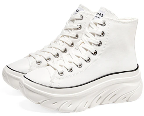 Skechers Street 防滑耐磨減震 高筒 帆布鞋 女款 白色 Shop Skechers Street 防滑耐磨減震 高筒 帆布鞋 女款 白色