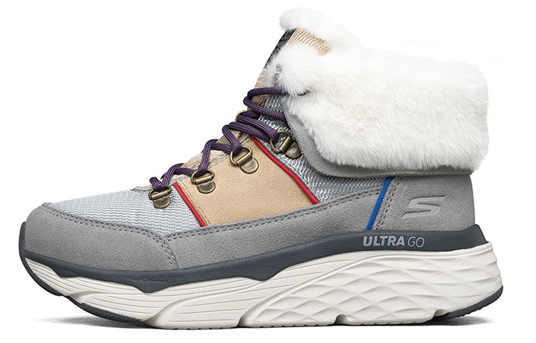 (Women) Skechers Fur-Lined Winter Boots 'Grey White' 144352-GRY