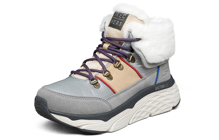 Order (Women) Skechers Fur-Lined Winter Boots 'Grey White' 144352-GRY