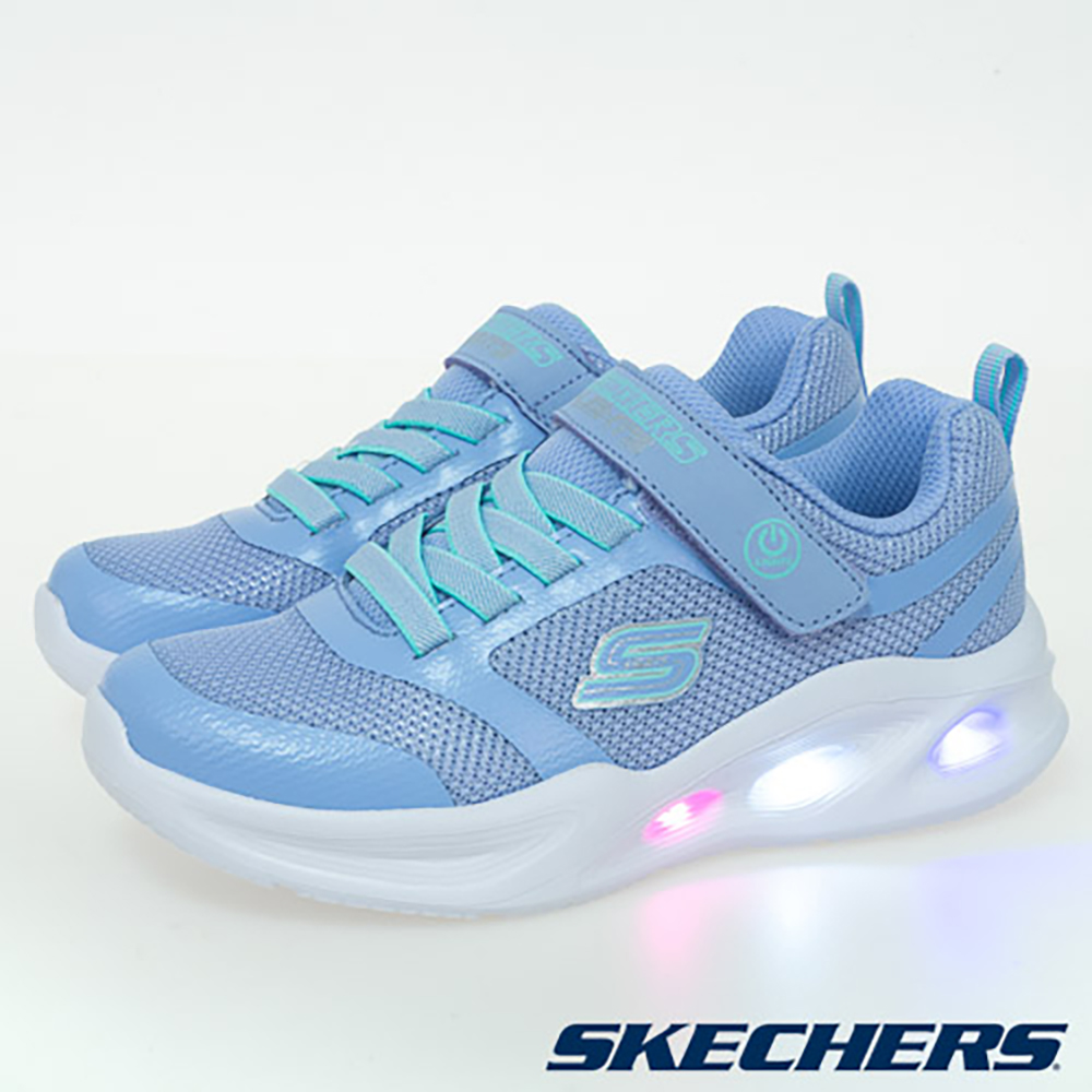 (W) Skechers Girls Sola Glow Light-Up Shoes Rainbow Aya