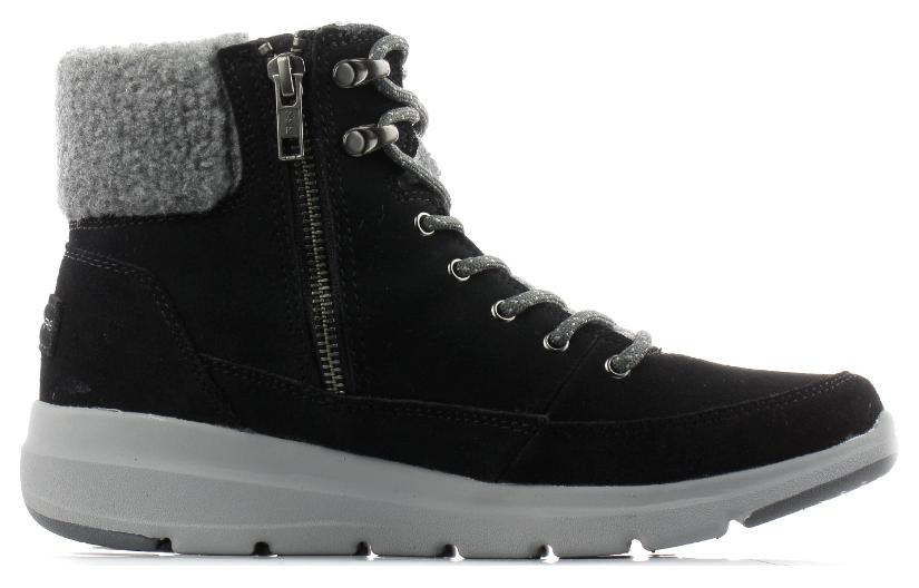 Order (W) Skechers Glacial Ultra 'Hitam' 16677-BKGY