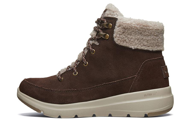 (Women) Skechers Glacial Ultra Mid-Top Snow Boots Coffee 16677-CHOC