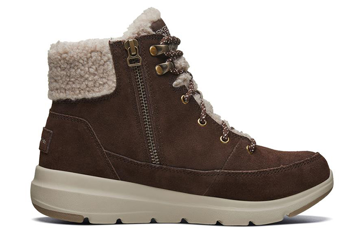 Order (W) Skechers Glacial Ultra Mid-Top Schneestiefel Kaffee 16677-CHOC