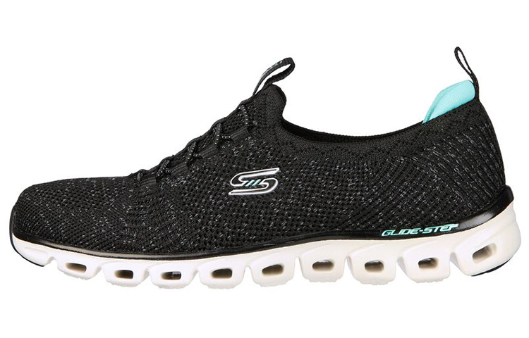 (Women) Skechers Glide-Step 'Black White' 104198-BKMN