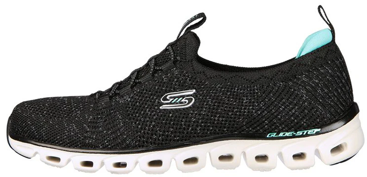 women-skechers-glide-step-black-white-104198-bkmn