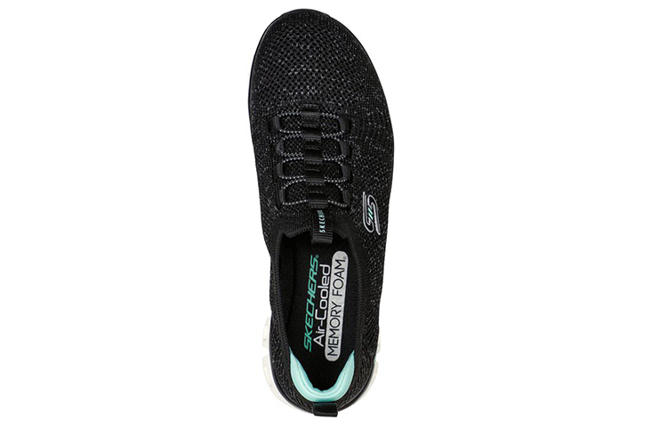 Shop (W) Skechers Glide-Step 'Hitam Putih' 104198-BKMN