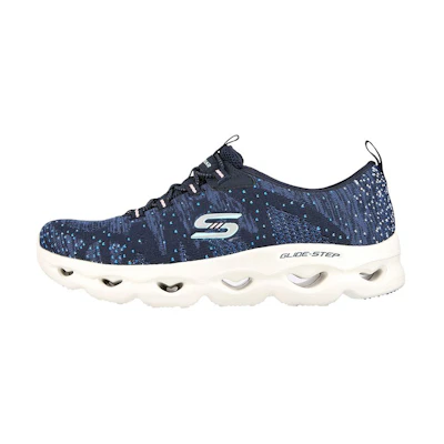 (W) Skechers Glide-Step 'Blue Low-Top Casual'