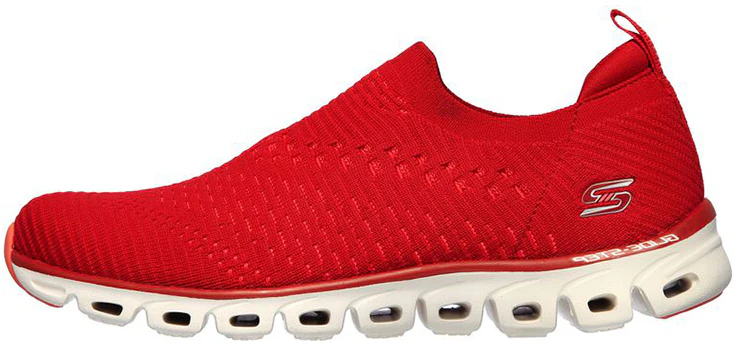 women-skechers-glide-step-red-casual-slip-on-104121-red