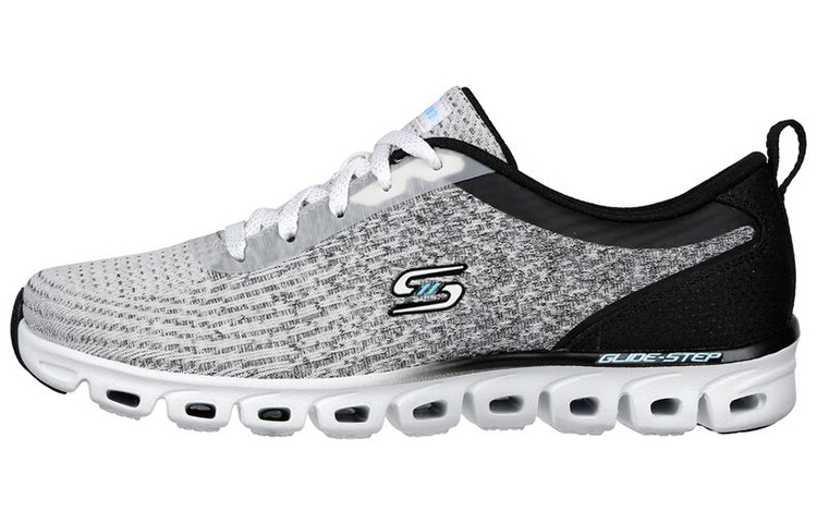 (Women) Skechers Glide-Step 'White Black' 104325-WBK