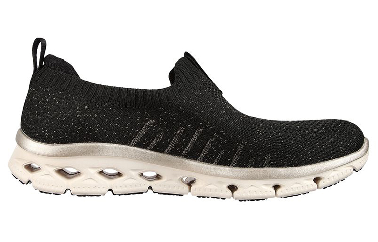 Order (W) Skechers Glide-Step Flex 'Negro Oro Sin Cordones' 104306-BKGD