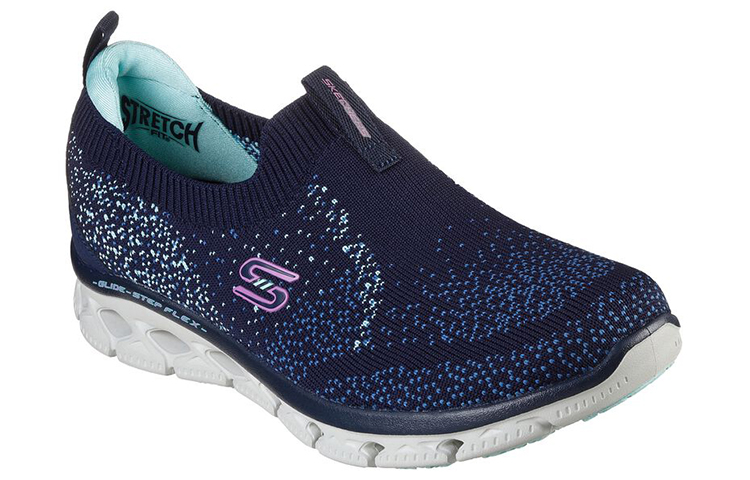 Lookbook (W) Skechers Glide-Step Flex '蓝色' 运动鞋 104305-NVTQ