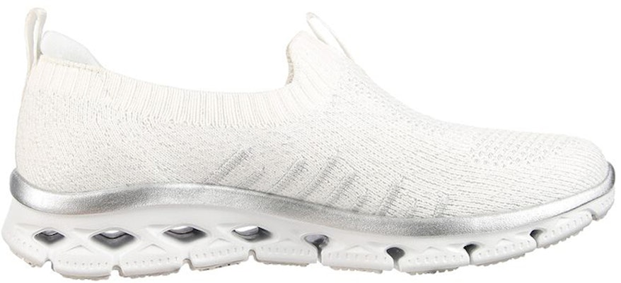 (Women) Skechers Glide-Step Flex 'White Silver Slip-On' 104306-WSL Order (Women) Skechers Glide-Step Flex 'White Silver Slip-On' 104306-WSL