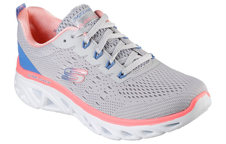 Lookbook (W) Skechers Glide-Step Sport 'Abu Merah Muda Putih' 149927-LGMT