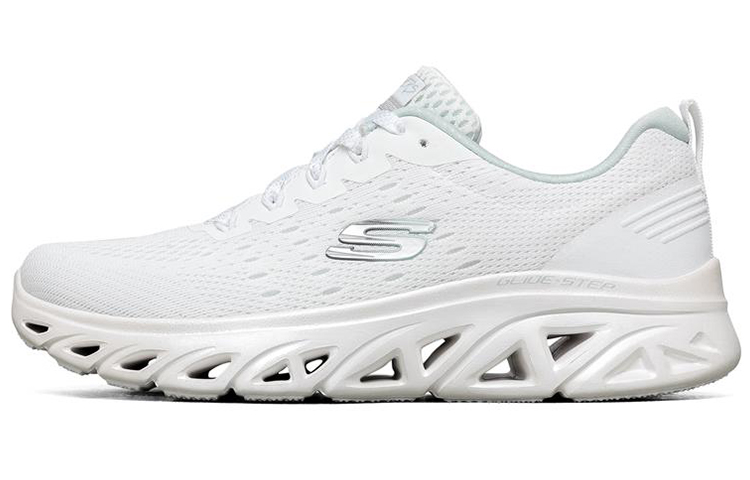(Women) Skechers Glide-Step Sport Low-Top Running Shoes White/Silver 149324-WSL