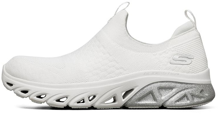 (Women) Skechers Glide-Step Sport Slip-On 'White Silver' 149325-WSL Buy (Women) Skechers Glide-Step Sport Slip-On 'White Silver' 149325-WSL