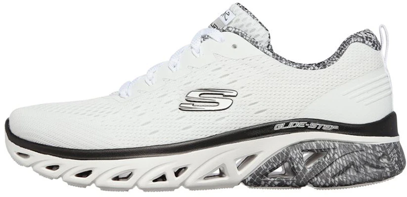 (W) Skechers Glide Lage Schoenen Wit 149326-WBK Buy (W) Skechers Glide Lage Schoenen Wit 149326-WBK