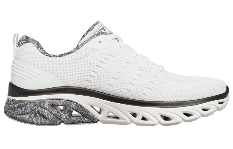 Order (W) Skechers Glide Lage Schoenen Wit 149326-WBK