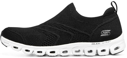 (Women) Skechers Glide Step 'Black White' 104330-BKW (Women) Skechers Glide Step 'Black White' 104330-BKW