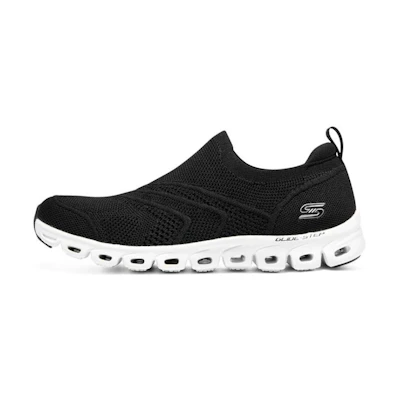 (W) Skechers Glide Step 'Black White'