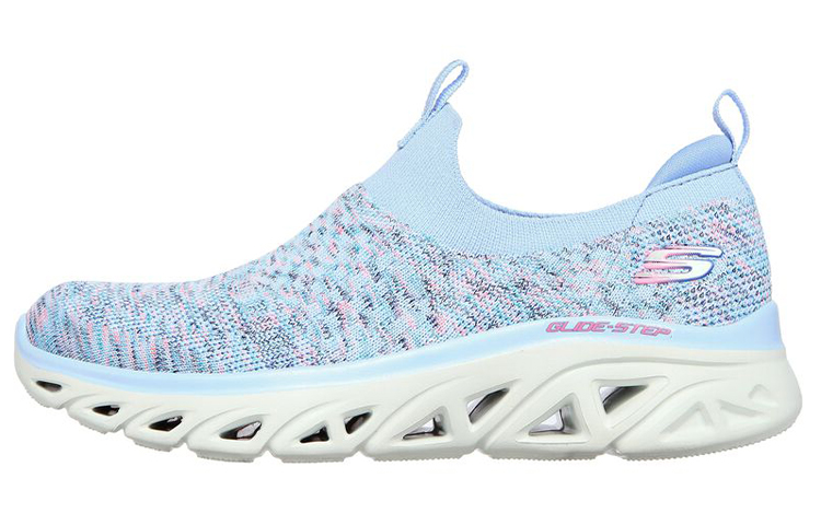 (Women) Skechers Glide Step Slip-on Shoes Blue 149328-LVMT