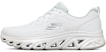 (Women) Skechers Glide-Step Sport Low-Top Running Shoes White/Silver 149324-WSL (Women) Skechers Glide-Step Sport Low-Top Running Shoes White/Silver 149324-WSL