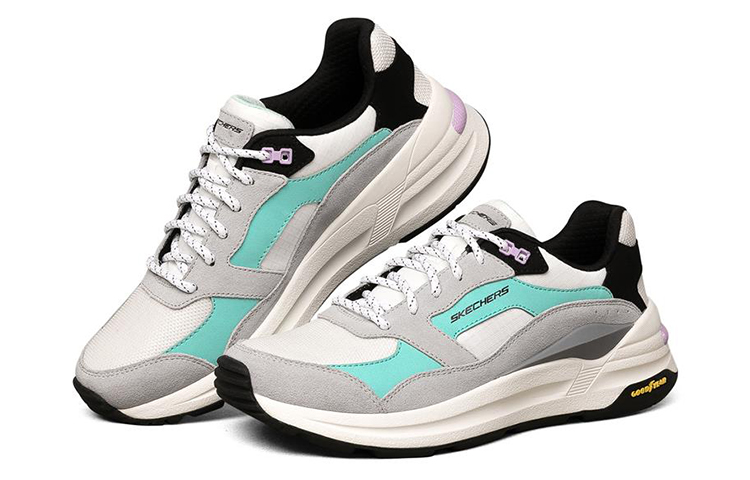 Lookbook (W) Skechers Global Jogger 'Putih Biru' 149626-WBMT