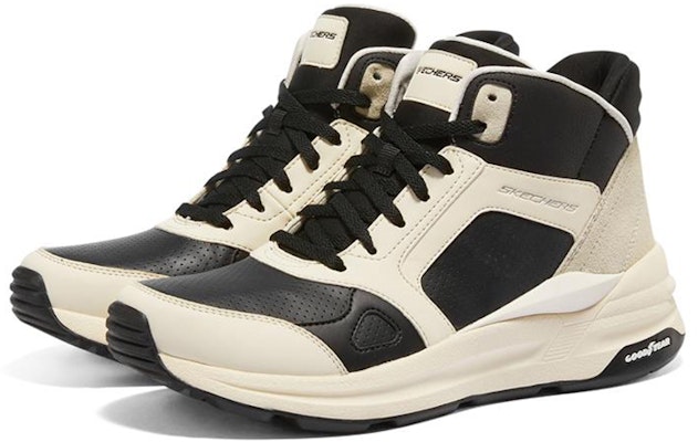 Skechers Global Jogger 高筒老爹鞋 女款 黑米白 Lookbook Skechers Global Jogger 高筒老爹鞋 女款 黑米白