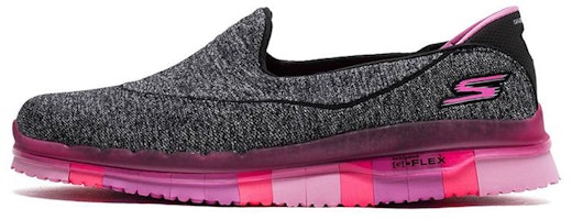 (Women) Skechers Go Flex Slip-On 'Black Hot Pink' 14010C-BKHP (Women) Skechers Go Flex Slip-On 'Black Hot Pink' 14010C-BKHP