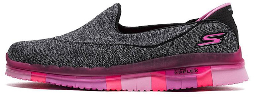 (Women) Skechers Go Flex Slip-On 'Black Hot Pink' 14010C-BKHP Buy (Women) Skechers Go Flex Slip-On 'Black Hot Pink' 14010C-BKHP